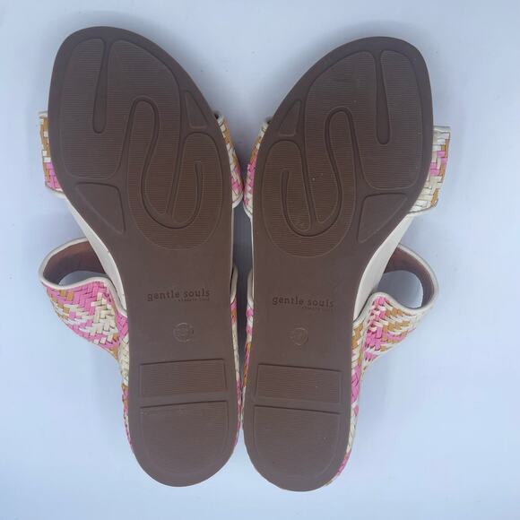 Gentle Souls Kenneth Cole Gisele Sandals Wedge Heels Multi Color Womens 9.5 - Picture 8 of 8